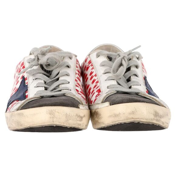Golden Goose Super Star Printed Low-Top Sneakers in Multicolor Leather - Picture 2 of 8